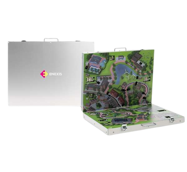 Trainingskoffer van Faes voor Enexis met interactieve energiesimulatie