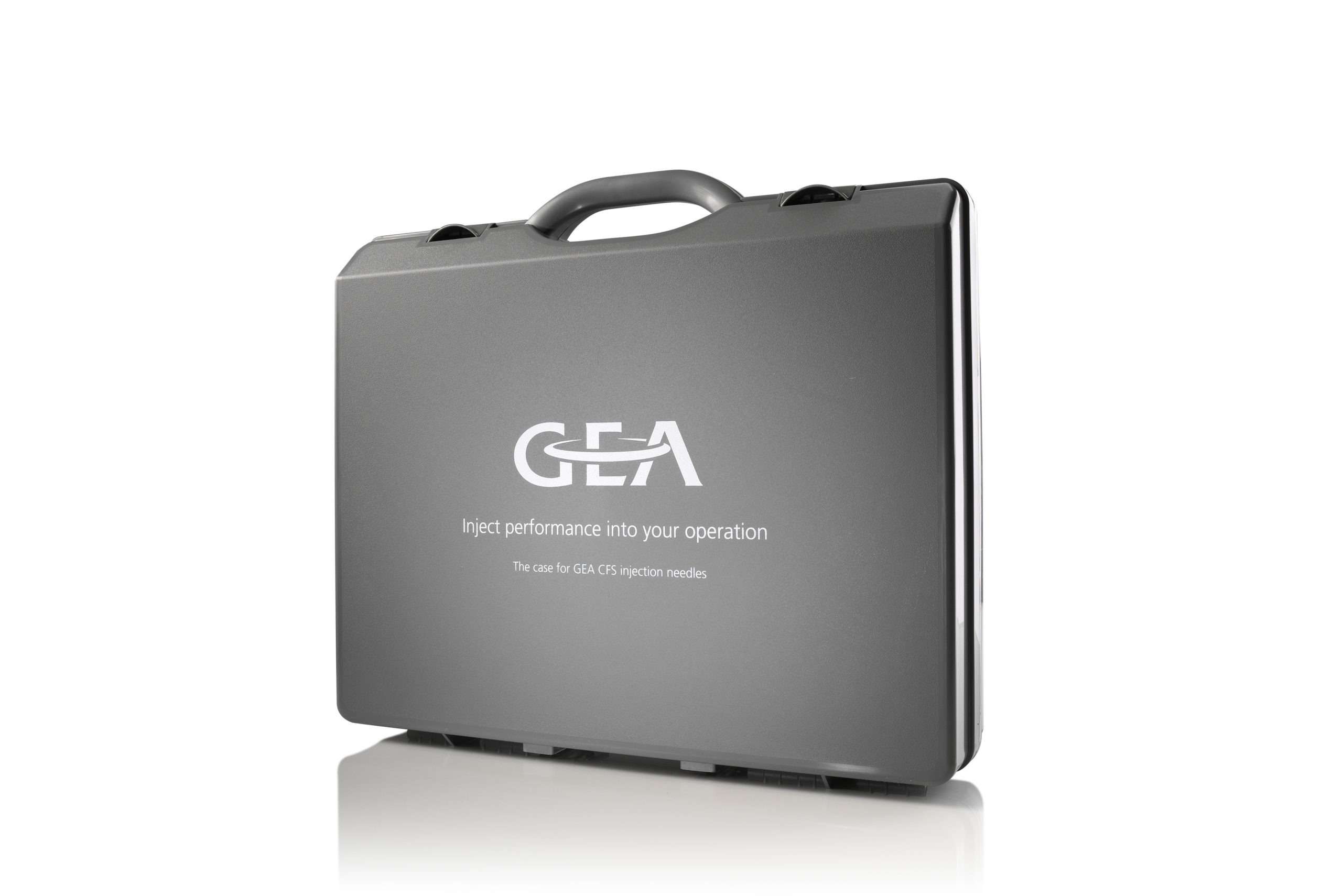 FSP kunststof presentatiekoffer met GEA logo