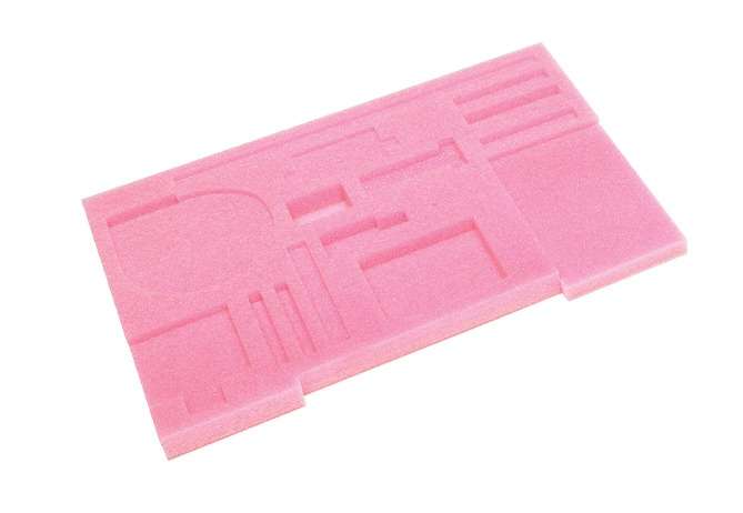 Roze maatwerk schuim interieur