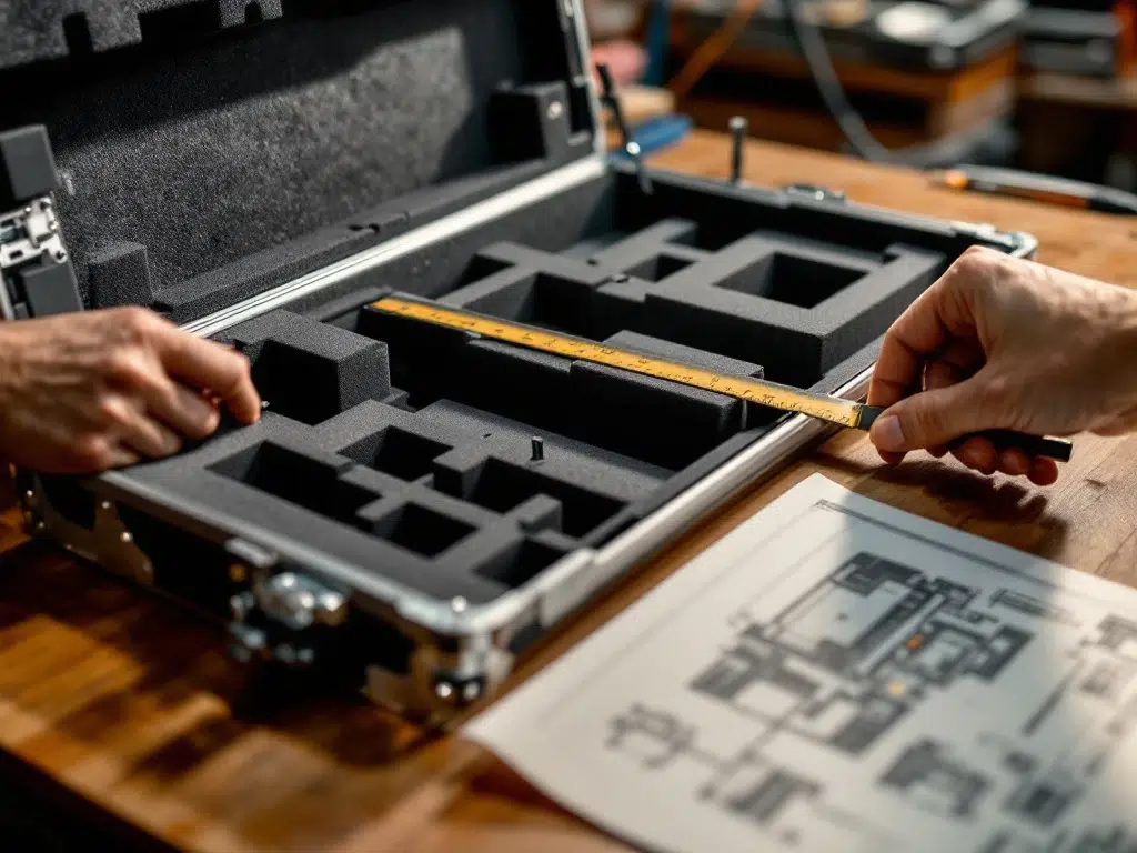 How do you determine the correct interior of a custom case?