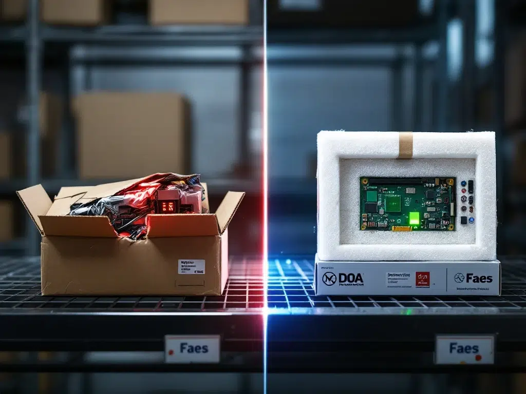 What is the difference between standard packaging and DOA preventive packaging solutions?