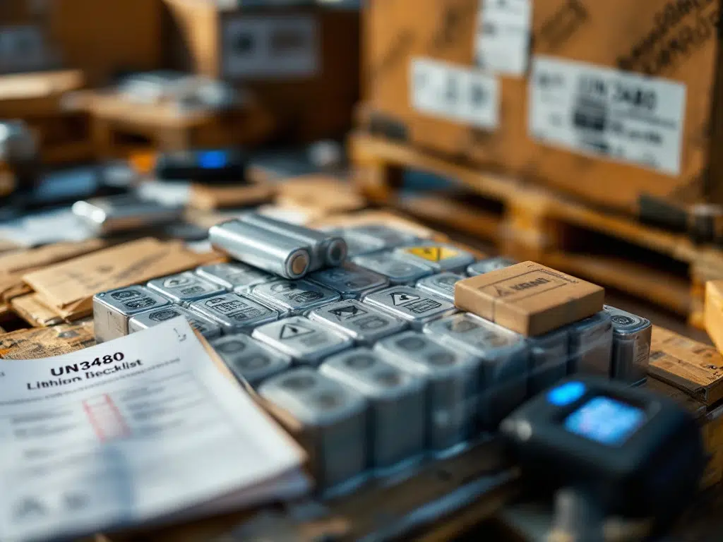 How do you check if lithium batteries are suitable for export?