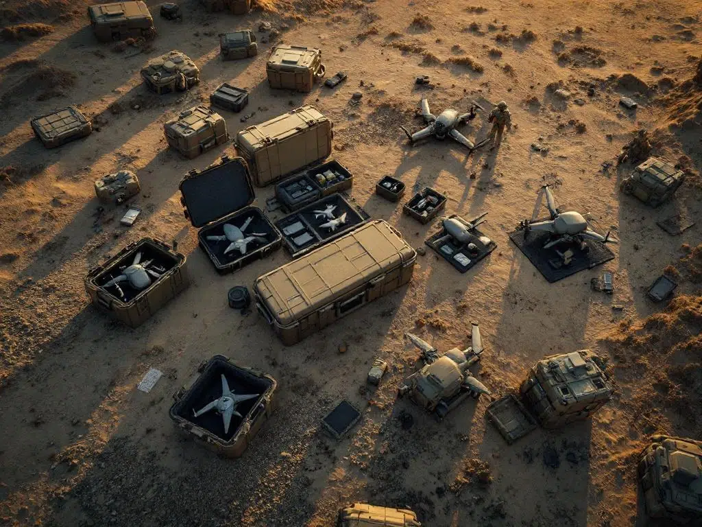 Hoe werkt de logistiek van militaire drone-onderdelen in het veld?