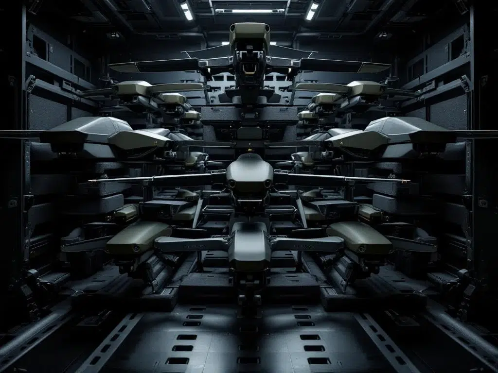 Welke stapelbaarheid is vereist voor militaire drone transport?