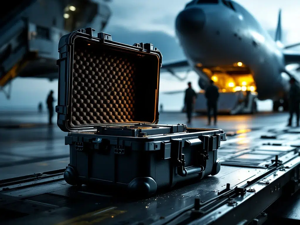How do flight cases protect military equipment during transport?