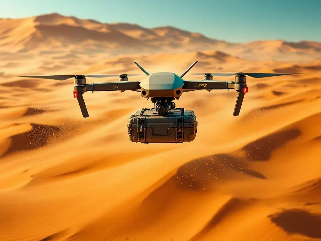How do drone packaging solutions perform in desert conditions?