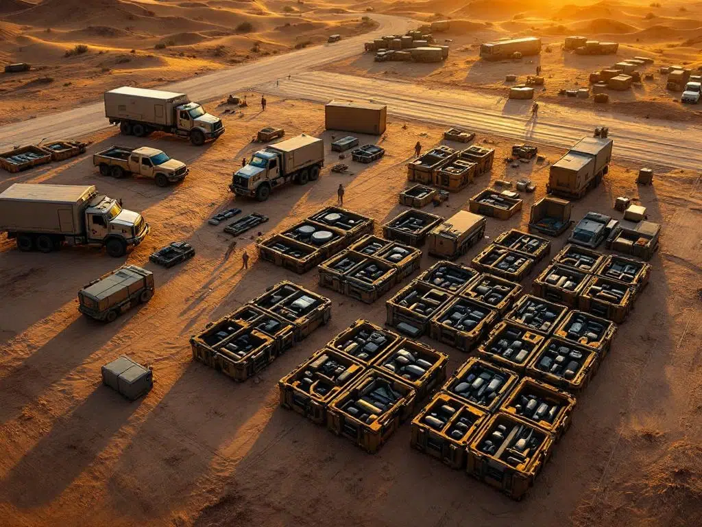 How does field logistics work for military drone components?