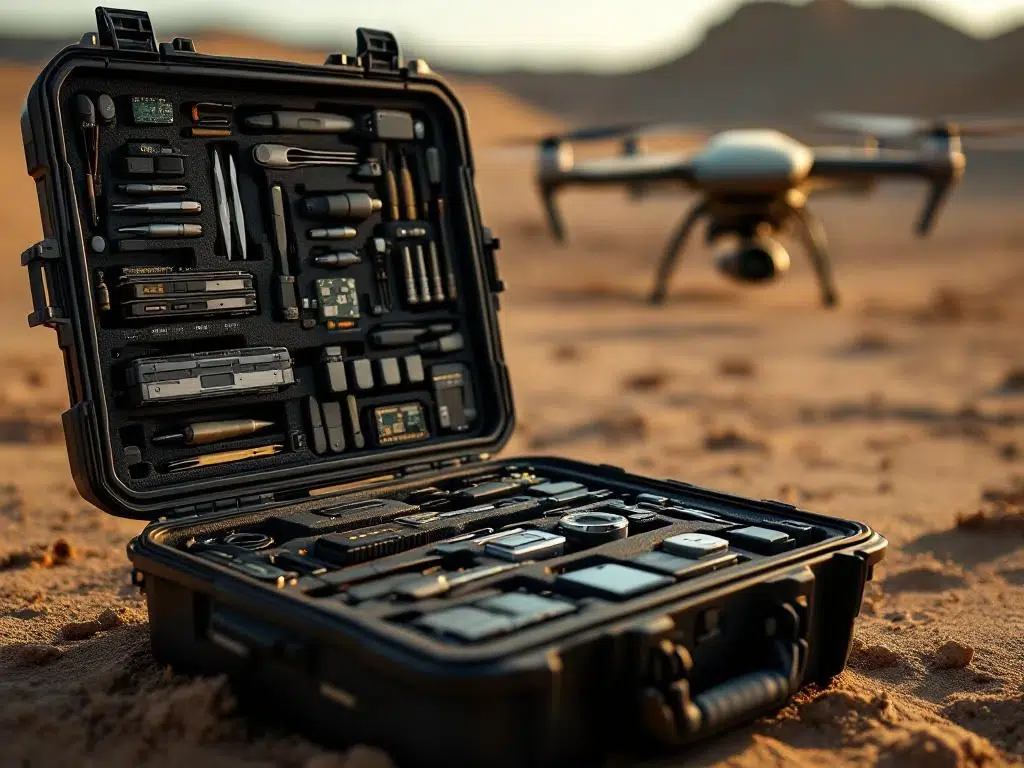 How do maintenance kits for military drones work in the field?