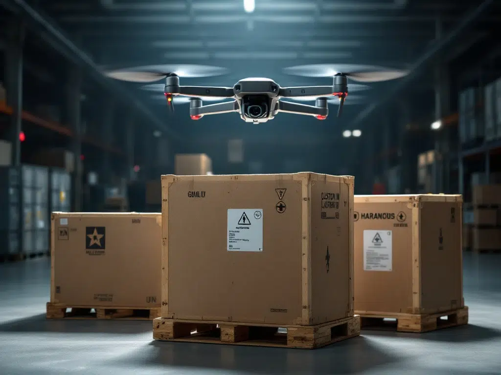 What packaging requirements apply to military drones?