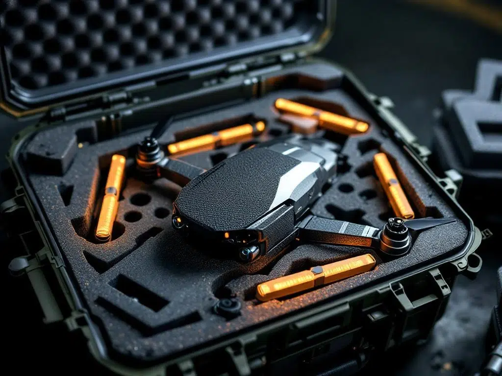 What protection do drone antennas need during transport?
