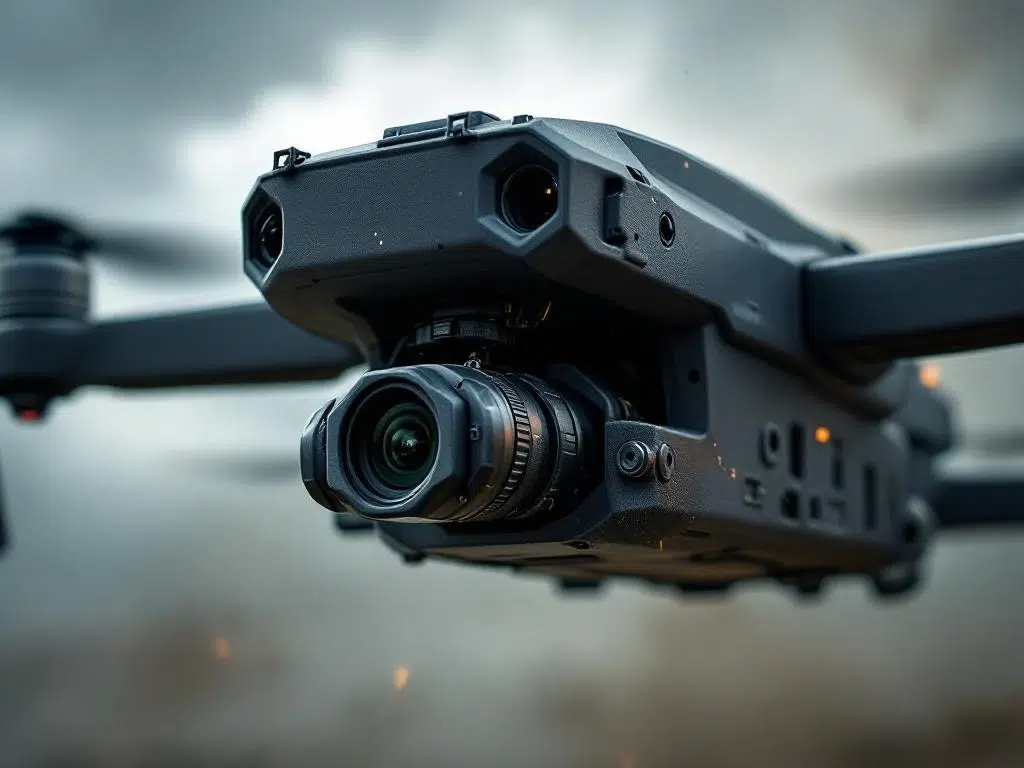 How do you protect drone sensors and cameras during military operations?