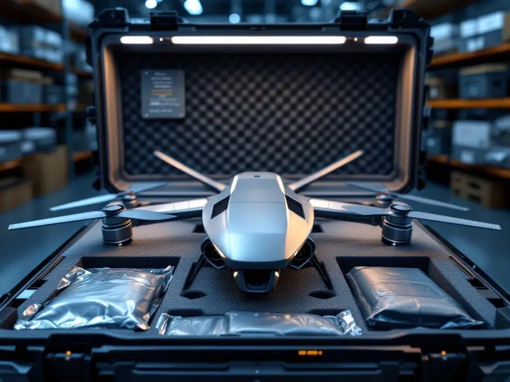 How do you prepare military drones for long-term storage?