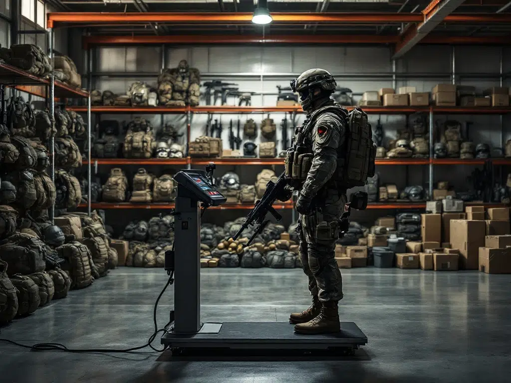 What weight limits apply to military personnel equipment?