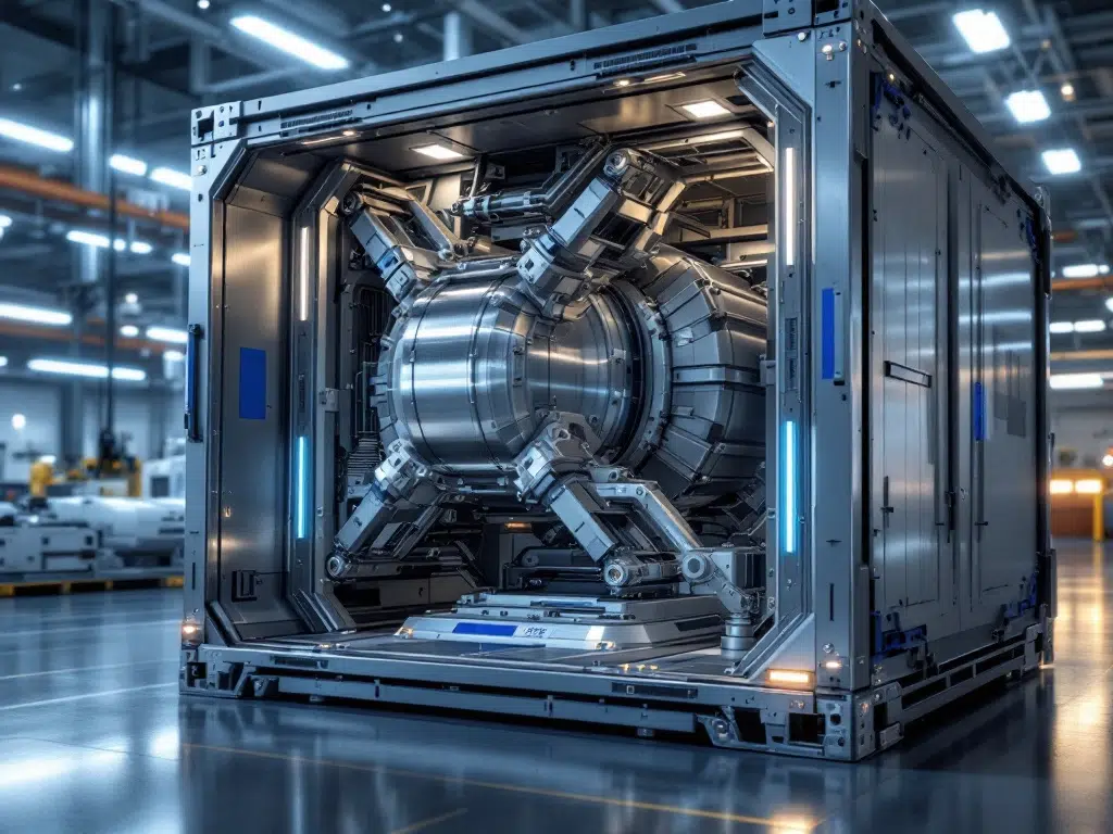 How do you transport MRI components without magnetic interference?