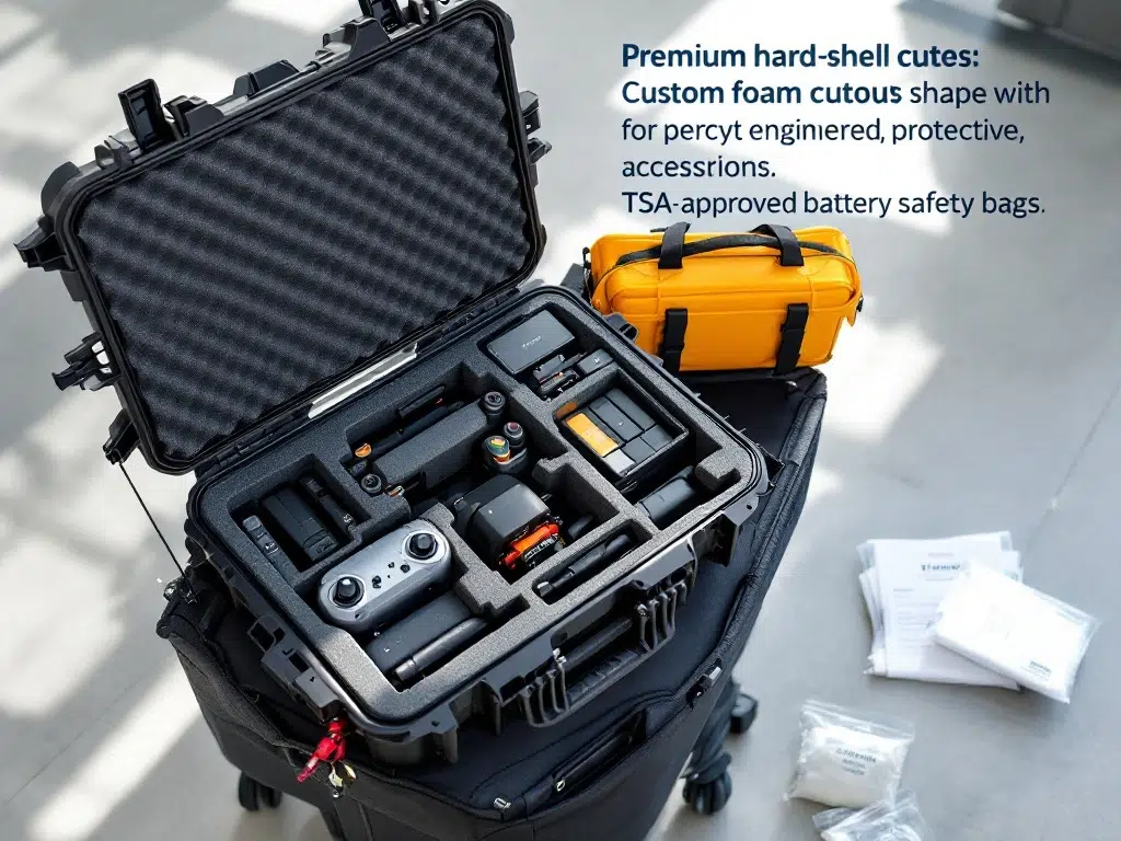 How do you pack drone equipment for civilian flight?