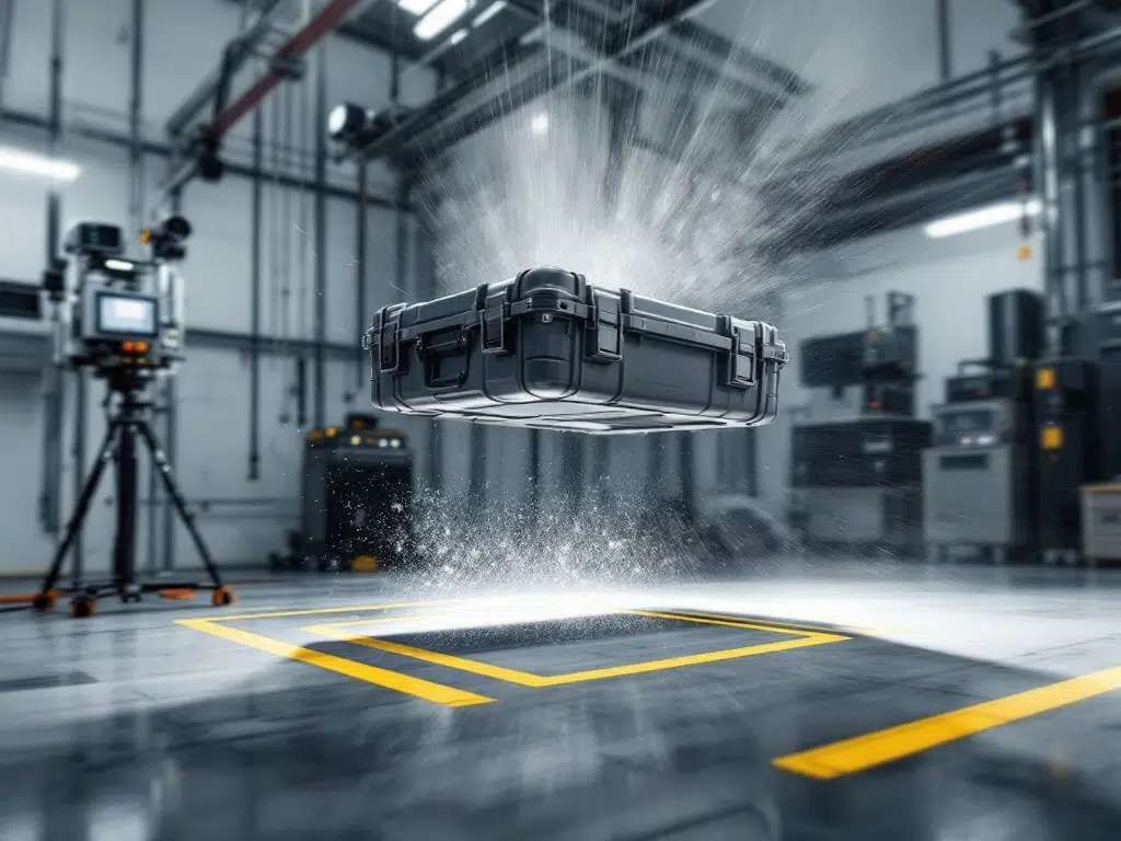 Which drop tests are mandatory for professional transport cases?