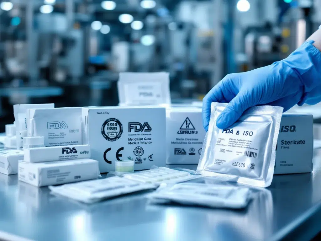 What certifications are important for medical packaging?