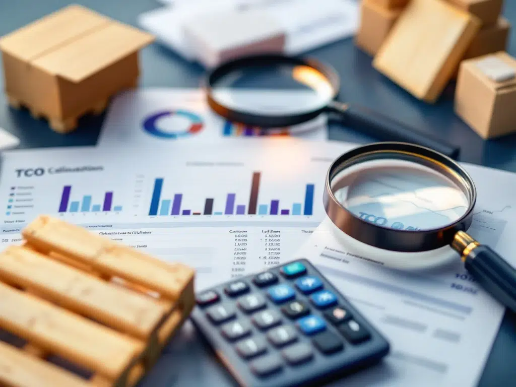 How do you calculate the total cost of ownership for logistics packaging solutions?
