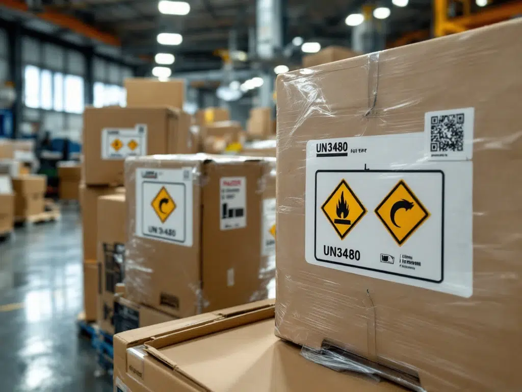 How do you prepare UN3480 shipping labels for lithium-ion transport?