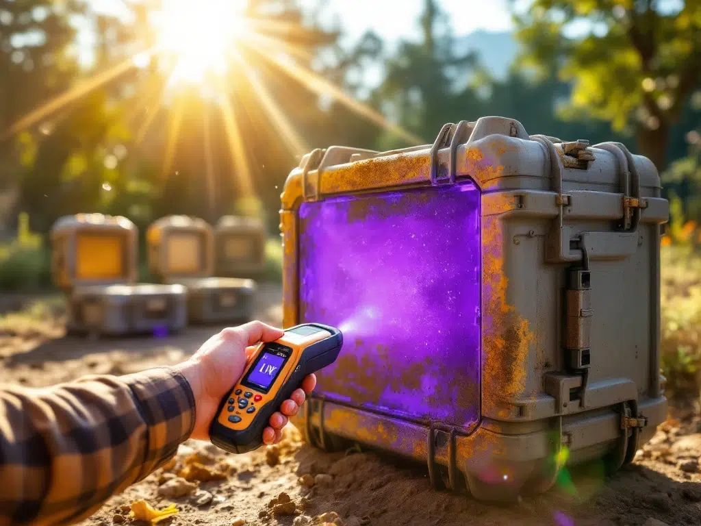 What UV resistance is required for outdoor equipment cases?